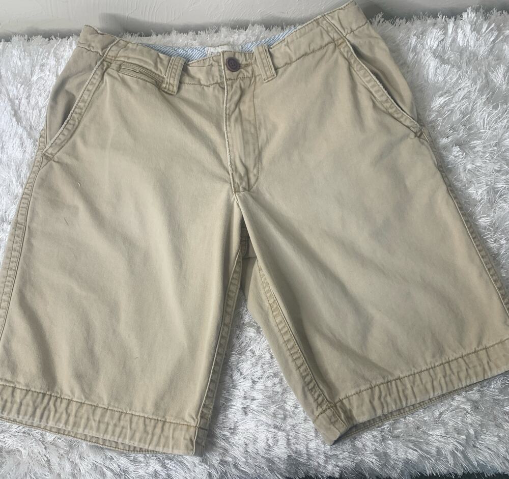 Aeropostale Tan Cargo Shorts Sz 32 Flat Front Utility